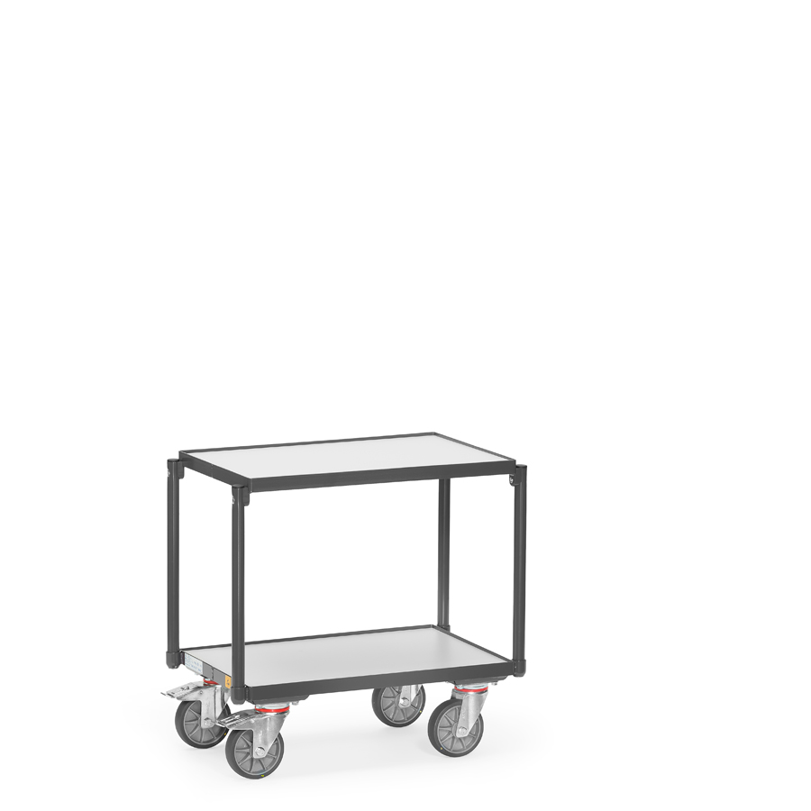 [046086] Carro de plataforma y estante fijo sin tirador con protección antiestática ESD - Dim. plataforma 605 x 405 mm - Gris ral 7015