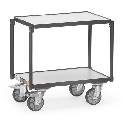 [046086] Carro de plataforma y estante fijo sin tirador con protección antiestática ESD - Dim. plataforma 605 x 405 mm - Gris ral 7015