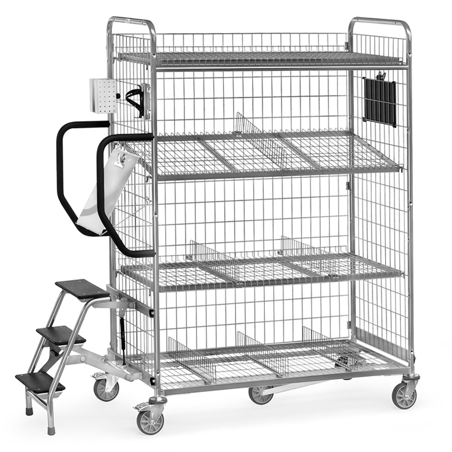 [046136] Carro completo para preparación de pedidos - Dim.: 1491x690x1825h mm - acero galvanizado