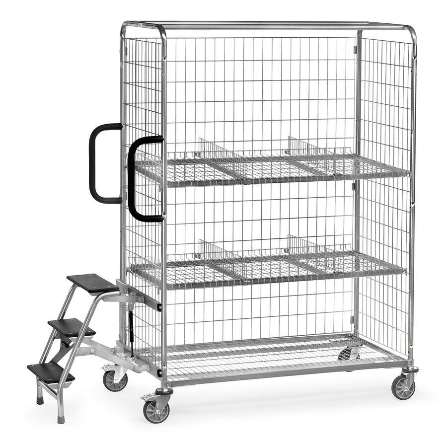 [046139] Carro completo para preparación de pedidos - Dim.: 1491x690x1825h mm - acero galvanizado