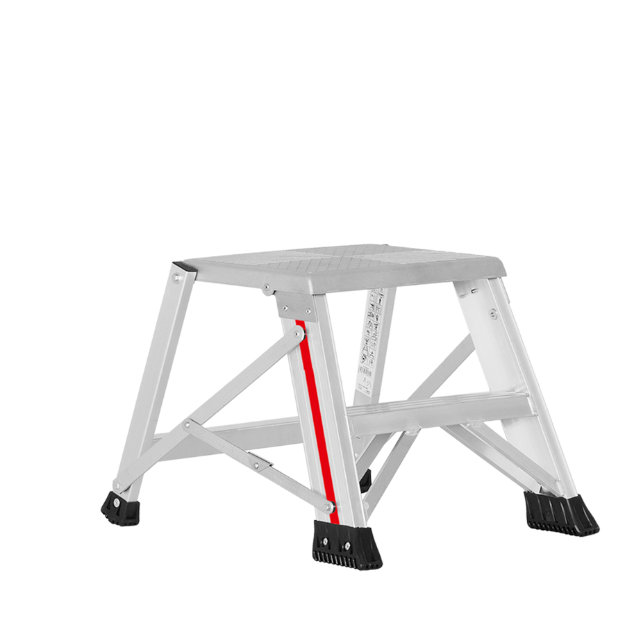 [046267] Pedestal plegable para uso profesional con 2 peldaños - Dim.: 580x530x420h mm - Aluminio