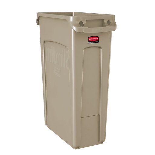 [046437] Contenedor plástico Slim Jim® de 87 lts. para la recogida de residuos - Dim.: 558x279x762h mm - Beige