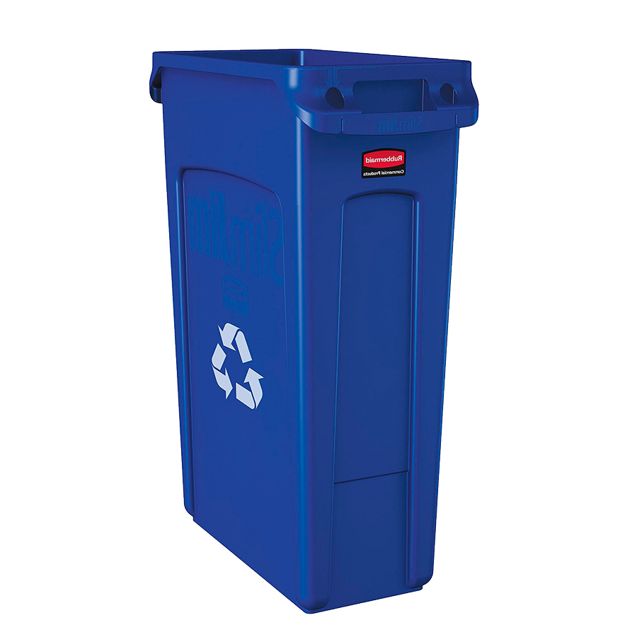 [046440] Contenedor plástico Slim Jim® de 87 lts. para la recogida de residuos - Dim.: 558x279x762h mm - Azul