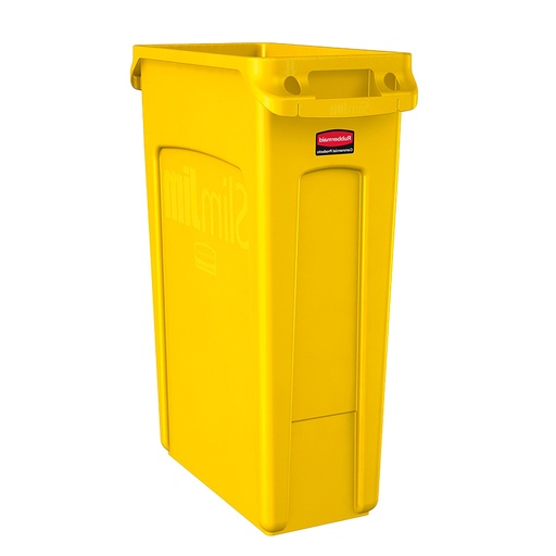 [046443] Contenedor plástico Slim Jim® de 87 lts. para la recogida de residuos - Dim.: 558x279x762h mm - Amarillo