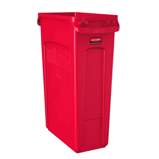 [046444] Contenedor plástico Slim Jim® de 87 lts. para la recogida de residuos - Dim.: 558x279x762h mm - Rojo