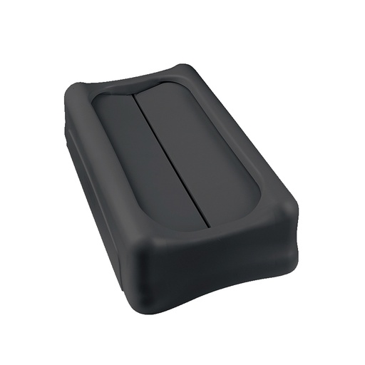 [046450] Tapa plástica para basurera Slim Jim® con 2 puertas basculantes - Dim.: 518x290x127h mm - Negro
