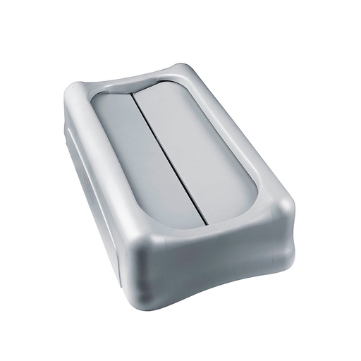 [046451] Tapa plástica para basurera Slim Jim® con 2 puertas basculantes - Dim.: 518x290x127h mm - Gris