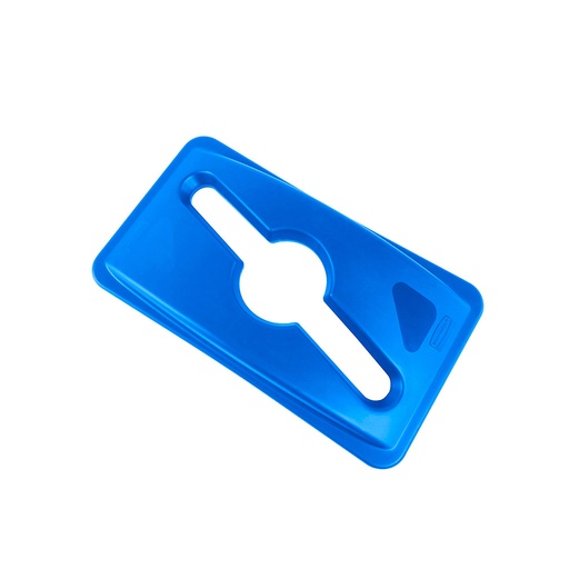 [046454] Tapa plástica para basurera Slim Jim® con 1 ranura y agujero - Dim.: 518x290x127h mm - Azul