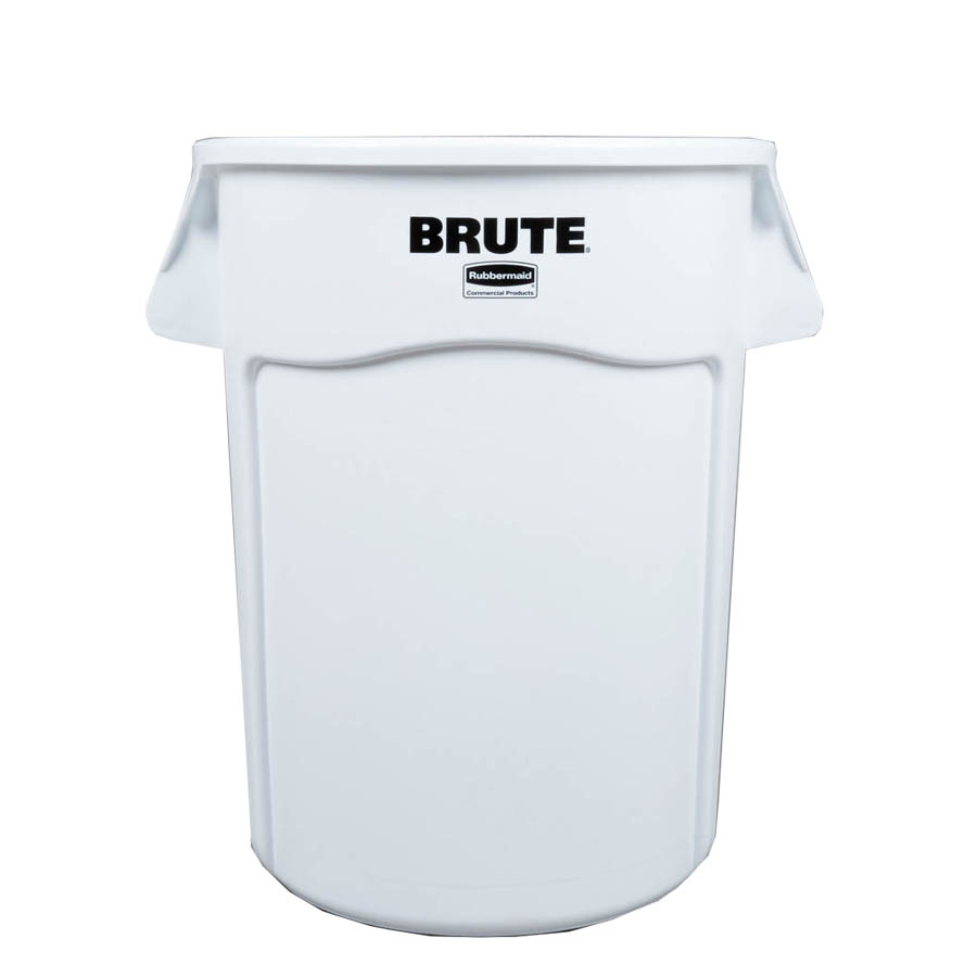 [046484] Contenedor plástico BRUTE de 166,5 lts. para recogida de basuras - Dim.: Ø 610x800h mm - Blanco