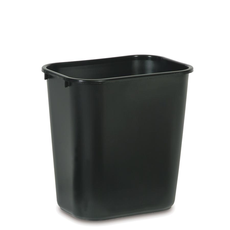 [046497] Papelera de plástico de 26,6 lts. para la recogida selectiva de residuos - Dim.: 365x260x380h mm - Negro 