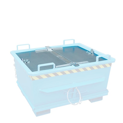 [046551] Tapa para contenedor encajable de fondo abatible - Dim.: 1000x1150 mm - acero galvanizado