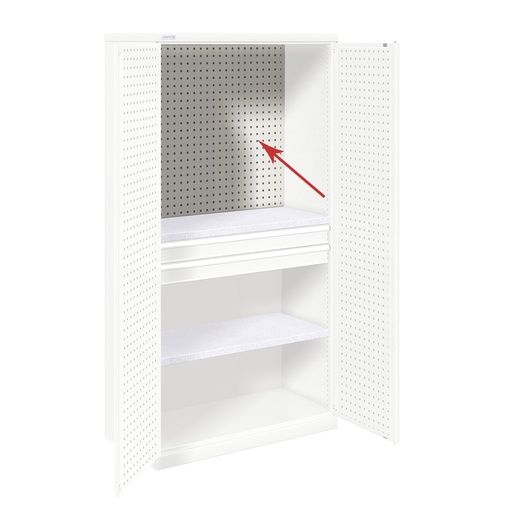 [046580] Panel metálico perforado porta herramientas para interior de armario - Dim.: 997x12x418h mm - Gris ral 7035