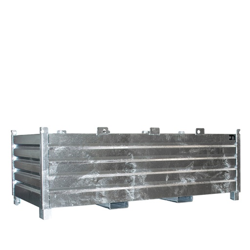 [046589] Contenedor metálico de chapa reforzado de 2 m³ - Dim.: 1200x2400x850h mm - acero galvanizado