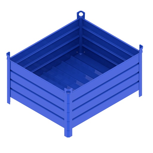 [046708] Contenedor metálico de chapa de acero sin puerta - Dim.: 1200x1000x600h mm - Azul ral 5010