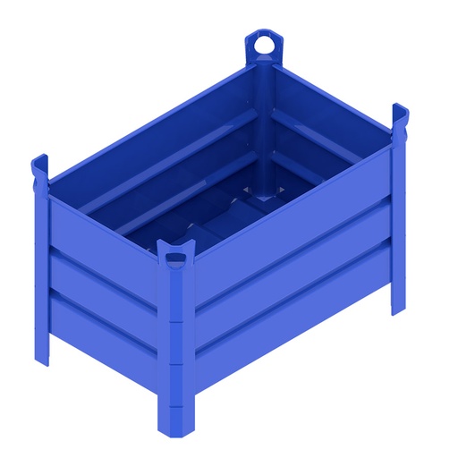 [046711] Contenedor metálico de chapa de acero sin puerta - Dim.: 800x500x500h mm - Azul ral 5010