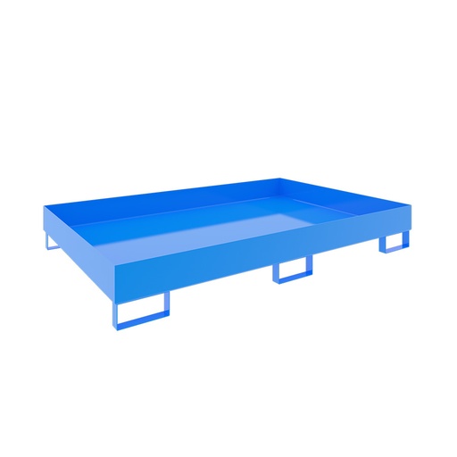 [046755] Cubeto de retención metálico para estantería de paletización - Dim.: 1750x1300x250h mm - Cap.: 240 lts - acero pintado