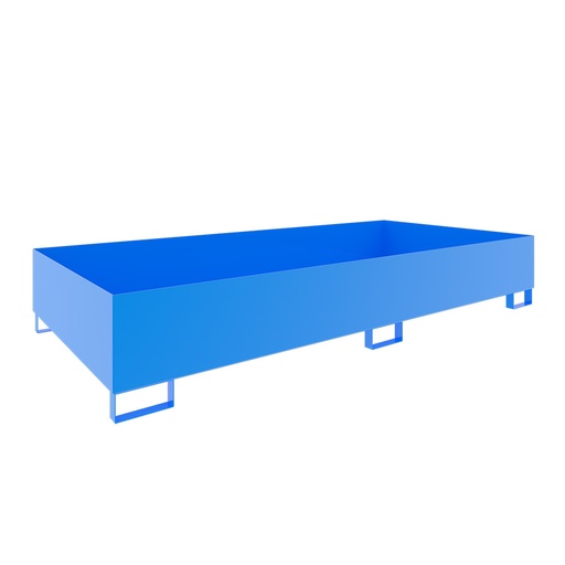 [046765] Cubeto de retención metálico para estantería de paletización - Dim.: 2650x1300x435h mm - Cap.: 1000 lts - acero pintado