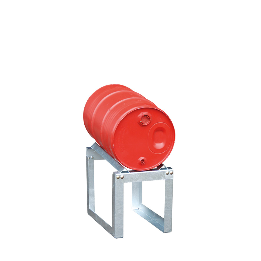 [046808] Soporte metálico para el almacenamiento de 1 barril tumbado de 60 lts. - Dim.: 400x550x120h mm - Galvanizado