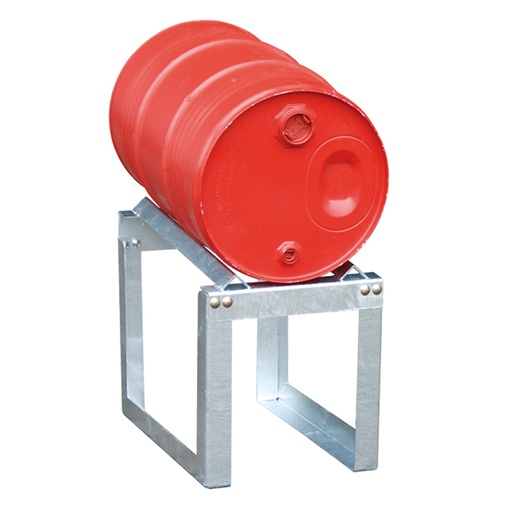 [046808] Soporte metálico para el almacenamiento de 1 barril tumbado de 60 lts. - Dim.: 400x550x120h mm - Galvanizado