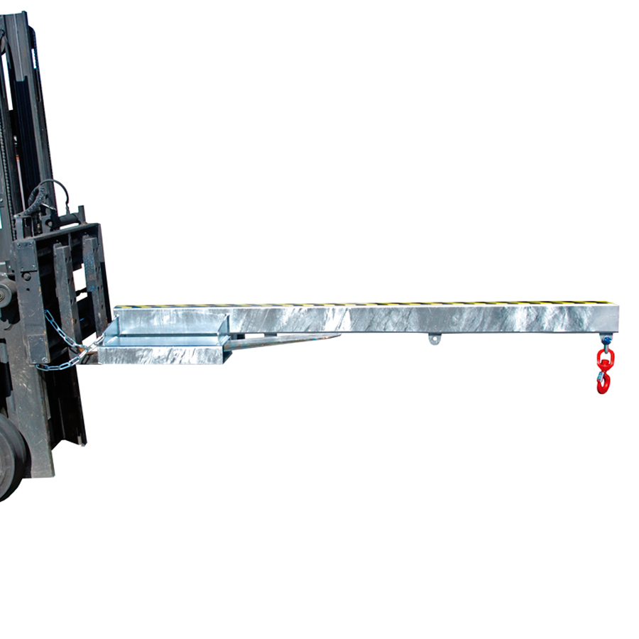 [046861] Brazo con gancho para carga y elevación mediante carretilla y apilador - Dim.: 610x2340x210h mm - Acero galvanizado
