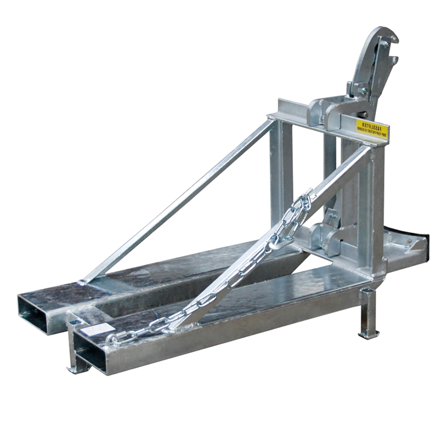 [046883] Implemento tipo gancho para agarre y manipulación barriles y bidones mediante carretilla elevadora - Dim.: 585x1290x930h mm - Acero galvanizado