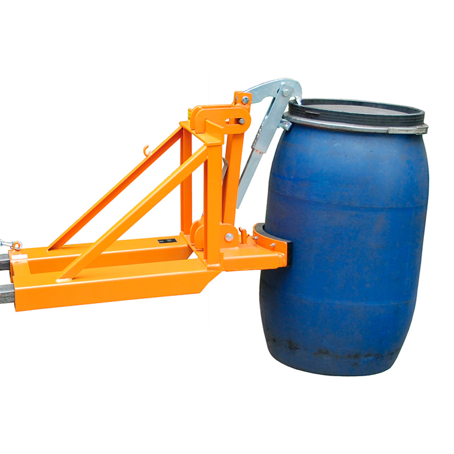[046888] Implemento tipo gancho para agarre y manipulación barriles y bidones mediante carretilla elevadora - Dim.: 585x1290x810h mm - Acero pintado