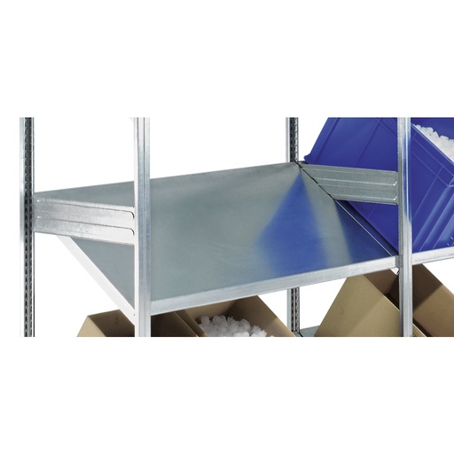 [046897] Estante metálico inclinado con reborde frontal para estantería móvil (carga 100 kg) - Dim.: 1300x570x1815h mm - Galvanizado