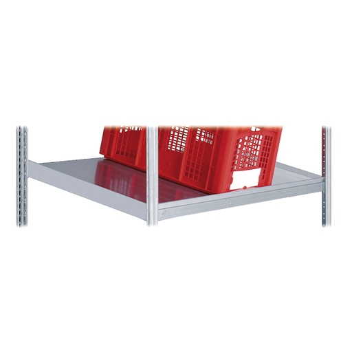 [046979] Estante metálico inclinado con rebordes (carga 100 kg) - Dim.: 1300x500x25h mm - Galvanizado