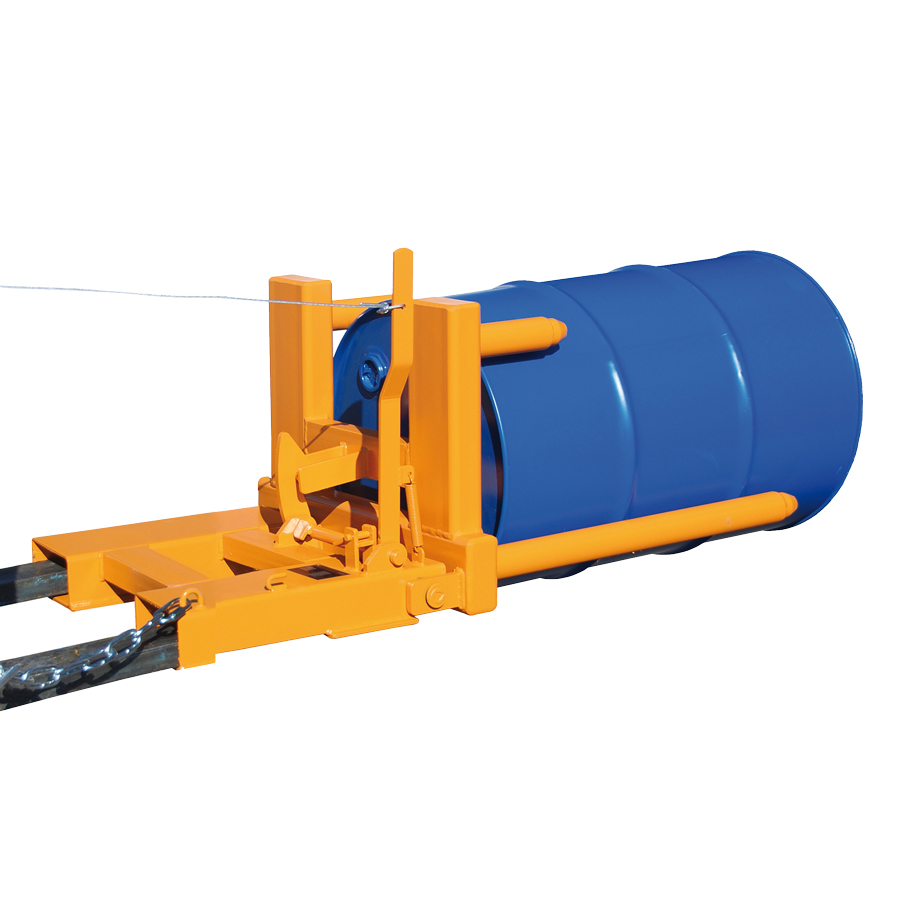 [047007] Implemento para volteado horizontal y vertical de bidones mediante carretilla elevadora - Dim.: 1875x700x545h mm - Acero pintado