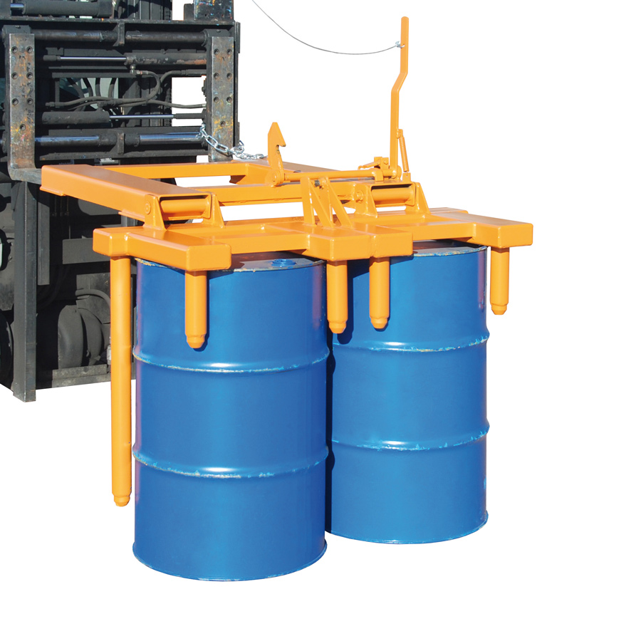 [047009] Implemento para volteado horizontal y vertical de bidones mediante carretilla elevadora - Dim.: 1875x1320x545h mm - Acero pintado