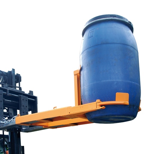 [047017] Agarrador de bidones plásticos de 200 litros mediante carretilla elevadora - Dim.: 1400x1160x485h mm - Acero pintado