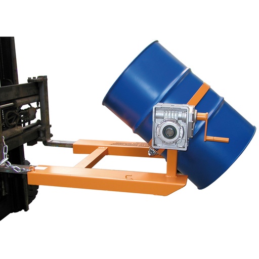 [047021] Volteador de barriles y bidones de 200 litros mediante carretilla elevadora - Acero pintado