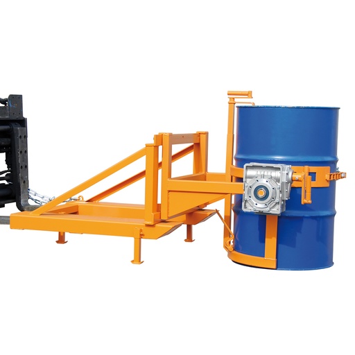 [047029] Volteador de barriles y bidones de 200 litros mediante carretilla - Acero pintado