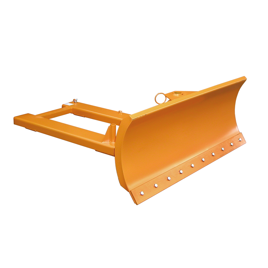 [047043] Pala quitanieves articulada con labio de acero para carretilla elevadora - Dim. pala: 1800x720h mm - Naranja ral 2000