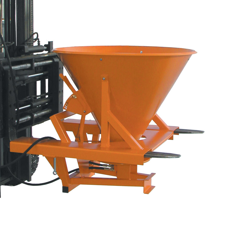 [047138] Diseminador de sal, gravilla o arena mediante carretilla elevadora - Capacidad 265 lts. - Naranja ral 2000
