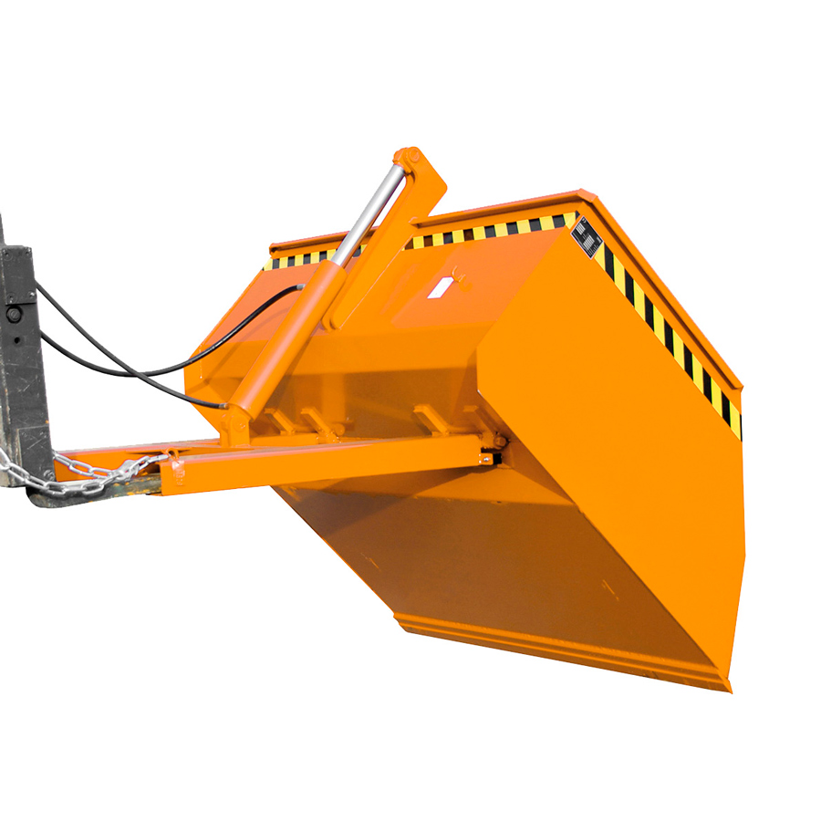 [047194] Pala recogedora metálica de accionamiento hidráulico para carretilla - Dim.: 1200x1300x550 mm - Acero pintado