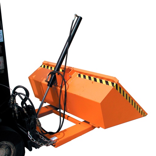 [047220] Pala recogedora metálica de accionamiento hidráulico para carretilla - Dim.: 1610x1050x720h mm - Acero pintado