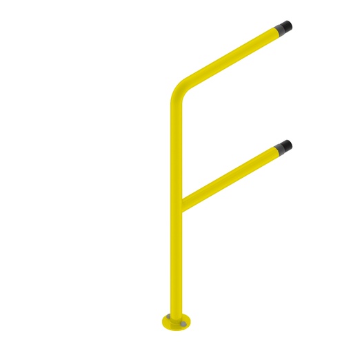 [047290] Módulo inicial y final para generar barandillas divisorias - Dim.: Ø42x500x1000h mm - Amarillo ral 1018