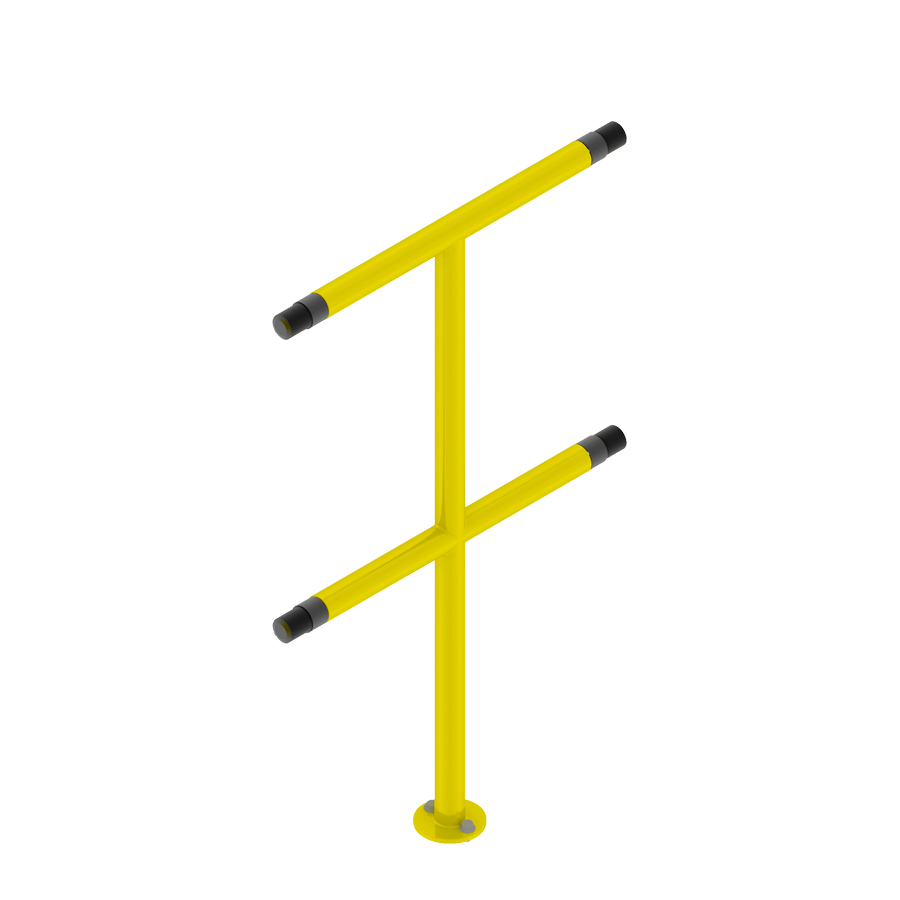 [047293] Módulo intermedio para generar barandillas divisorias - Dim.: Ø42x500x1000h mm - Amarillo ral 1018