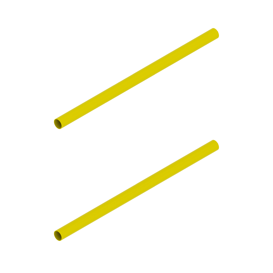 [047296] Par de travesaños metálicos para generar barandillas divisorias - Dim.: Ø42x1000 mm - Amarillo ral 1018
