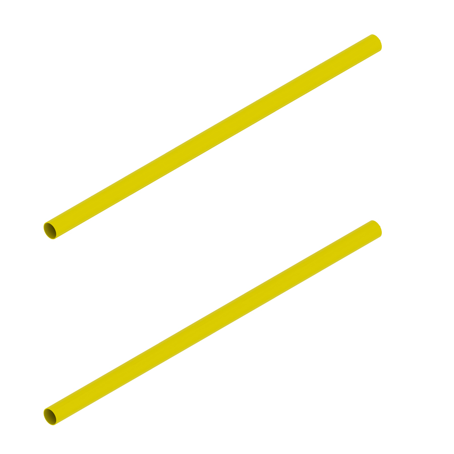 [047299] Par de travesaños metálicos para generar barandillas divisorias - Dim.: Ø42x1500 mm - Amarillo ral 1018