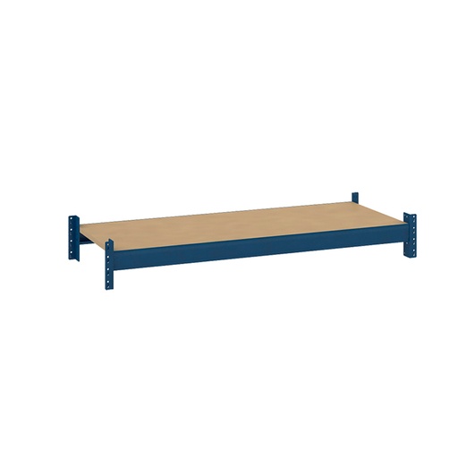 [047440] Estante metálico para estantería de media carga con paneles de madera aglomerada - Dim.: 1350x600x67h mm - azul ral 5010
