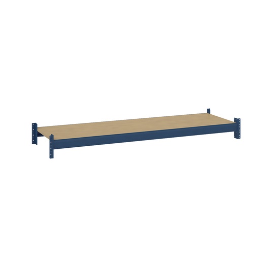 [047441] Estante metálico para estantería de media carga con paneles de madera aglomerada - Dim.: 1800x600x67h mm - azul ral 5010