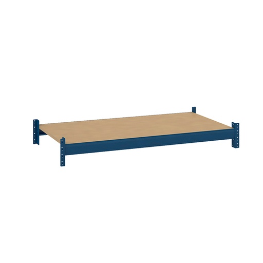 [047444] Estante metálico para estantería de media carga con paneles de madera aglomerada - Dim.: 1350x800x67h mm - azul ral 5010