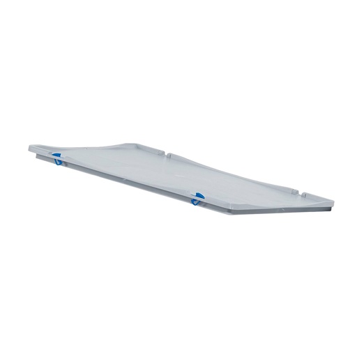 [047471] Tapa plástica con bisagras y clips de cierre para caja norma Europea serie Basicline - Dim.: 600x400 mm - Gris claro