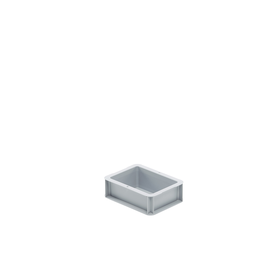 [047475] Caja plástica para transporte serie Basicline con paredes lisas y asas cerradas - Dim.: 200x150x70h mm - Gris claro