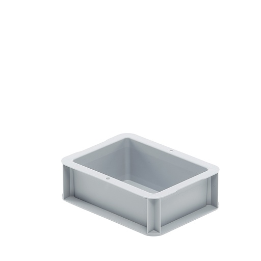 [047475] Caja plástica para transporte serie Basicline con paredes lisas y asas cerradas - Dim.: 200x150x70h mm - Gris claro