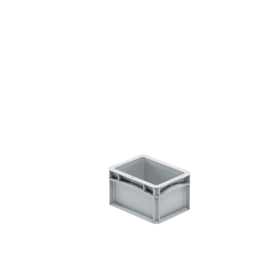 [047476] Caja plástica para transporte serie Basicline con paredes lisas y asas cerradas - Dim.: 200x150x120h mm - Gris claro