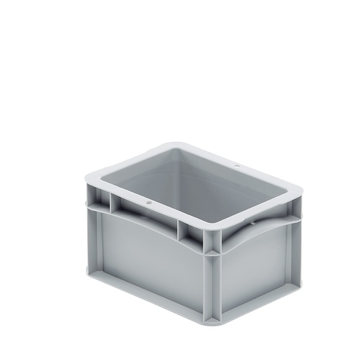 [047476] Caja plástica para transporte serie Basicline con paredes lisas y asas cerradas - Dim.: 200x150x120h mm - Gris claro