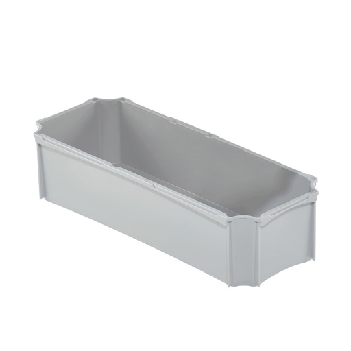 [047497] Caja plástica divisoria para cajas serie Basicline - Dim.: 355x138x85h mm - Gris claro